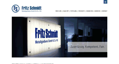 Desktop Screenshot of fritzschmidt-metallgiesserei.de