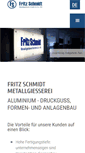 Mobile Screenshot of fritzschmidt-metallgiesserei.de